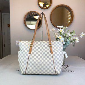 Louis Vuitton Damier Azur Totally MM Totes Shoulder Bag